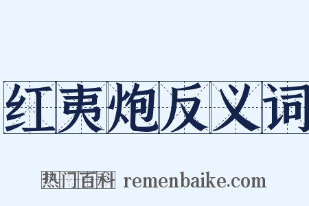 红夷炮反义词是什么意思的图片